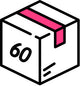 Black And Pink Icon Of a Closed Box